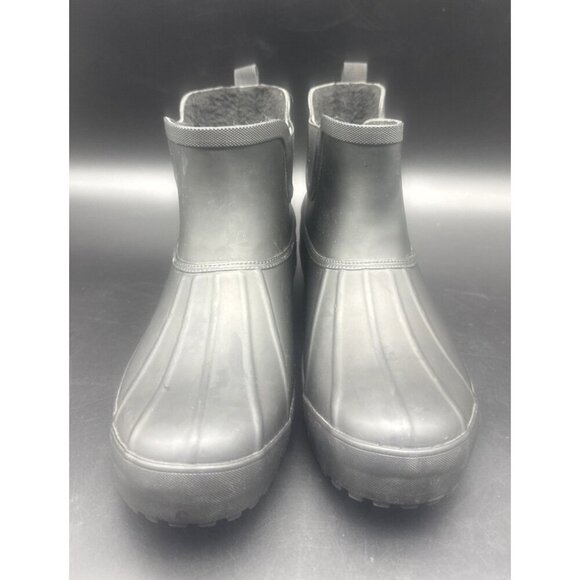 Chooka Women’s Duck Chelsea Black Slip On Rain Boot Waterproof Rubber Sz 9 - Picture 2 of 6